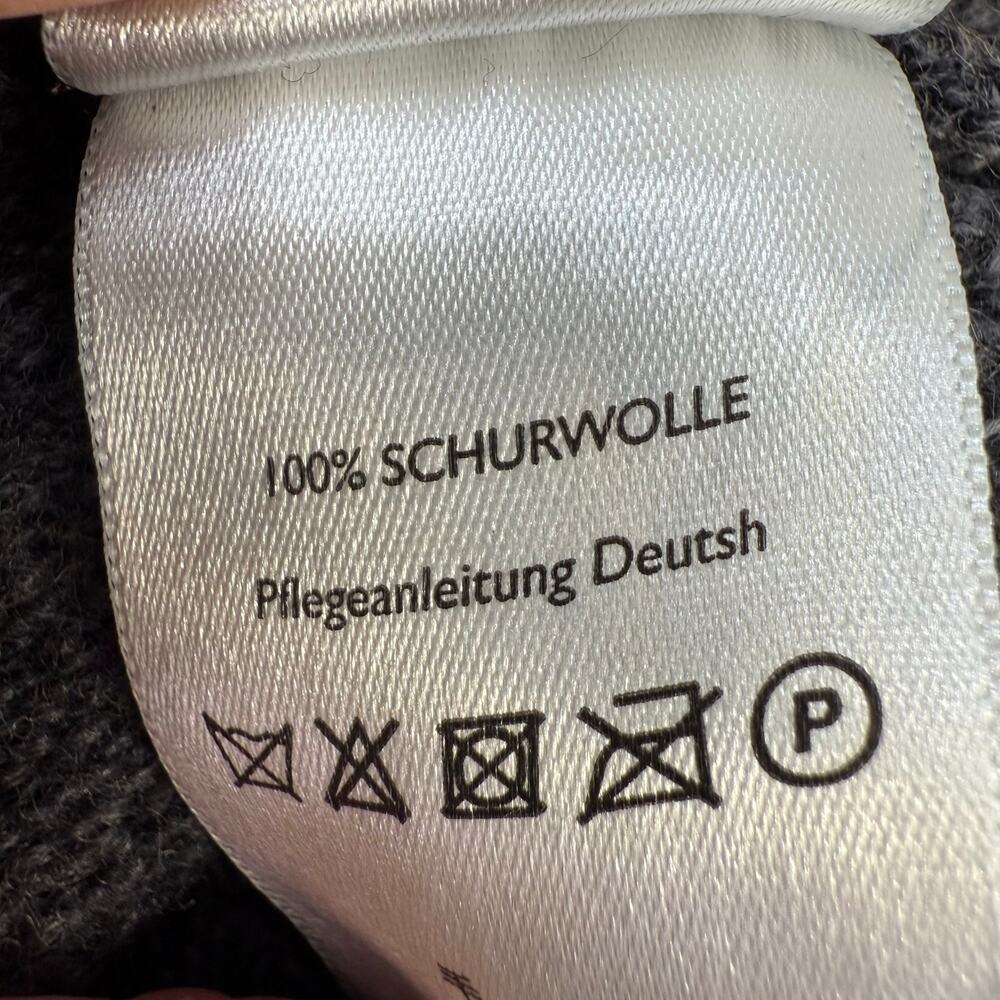 Eddie Bauer Cardigan Sweater Women's L Grey 100% Merino Wool Long Cozy - Picture 8 of 11